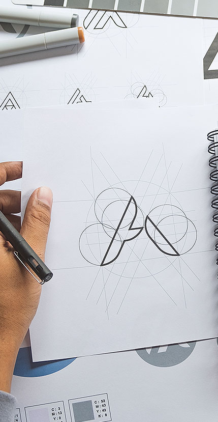 Skizze Logo-Design Branding