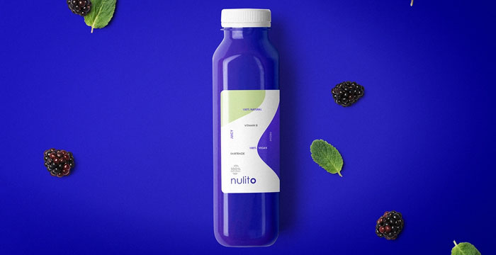 Flasche violett Produktdesign Branding Leistung
