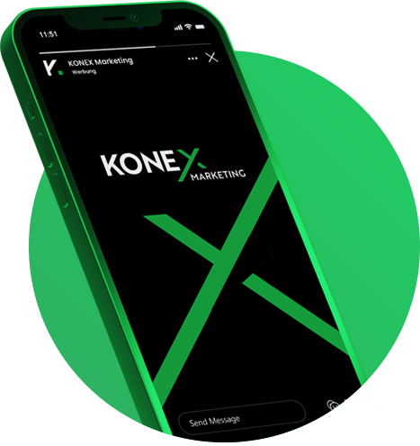 Smartphone Social-Media Story KONEX Marketing