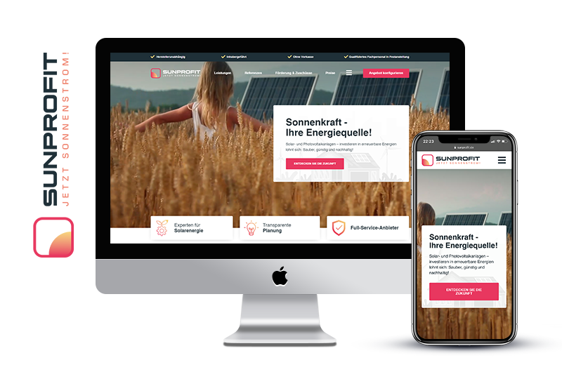 SunProfit GmbH Websiteerstellung Referenz