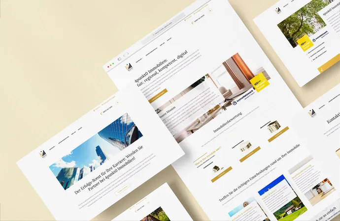 Website für Immobilienmakler Webdesign Homepage