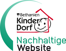 Nachhaltigkeit Website Webdesign Kinderdorf Siegel Logo